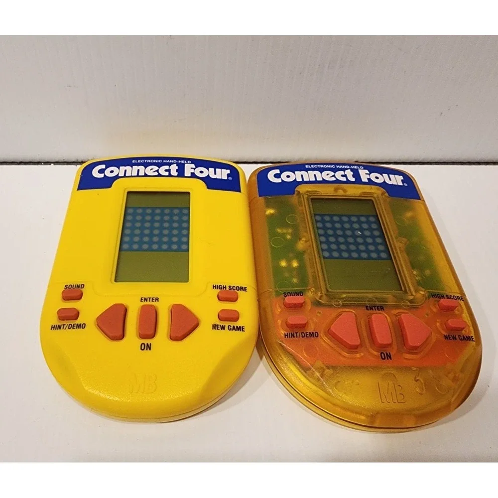 Connect Four Electronic Handheld Games 1995 Milton Bradley Games (2) Tested
